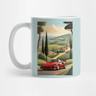 Italian F40 Classic Car Poster Mug